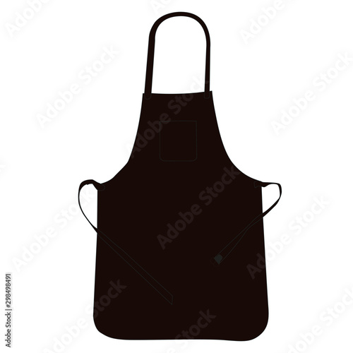 Apron brown realistic vector illustration isolated