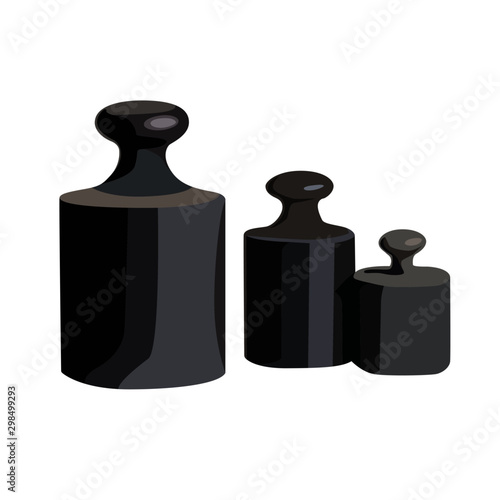 calibration weight realistic vector illustration isolated