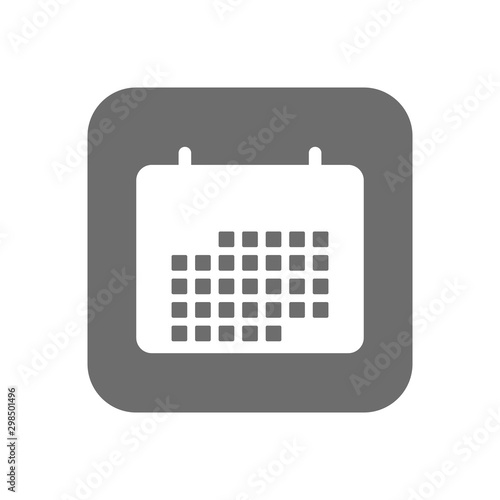 Calendar. Flat icon or object of stationery. Subjects for office, business and education