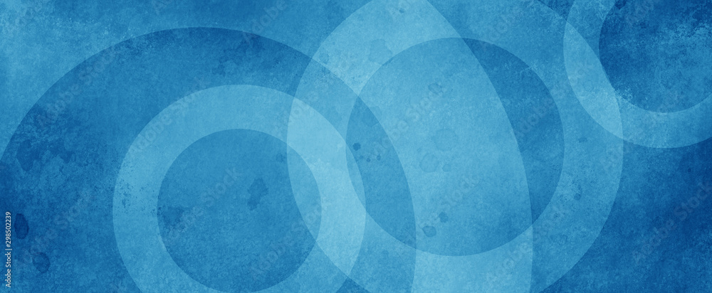 Obraz niebieskie tło z białymi kółkami w wyblakłym trudnej sytuacji rocznika grunge tekstury, stary wzór geometryczny papieru