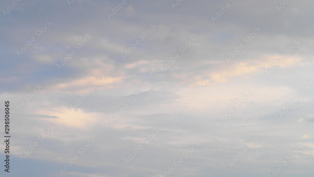 Beautiful cloudy sky in grey and white tone for background and decoration