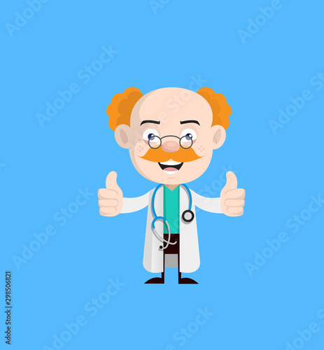 Medical Professional Doctor - Double Thumbs Up