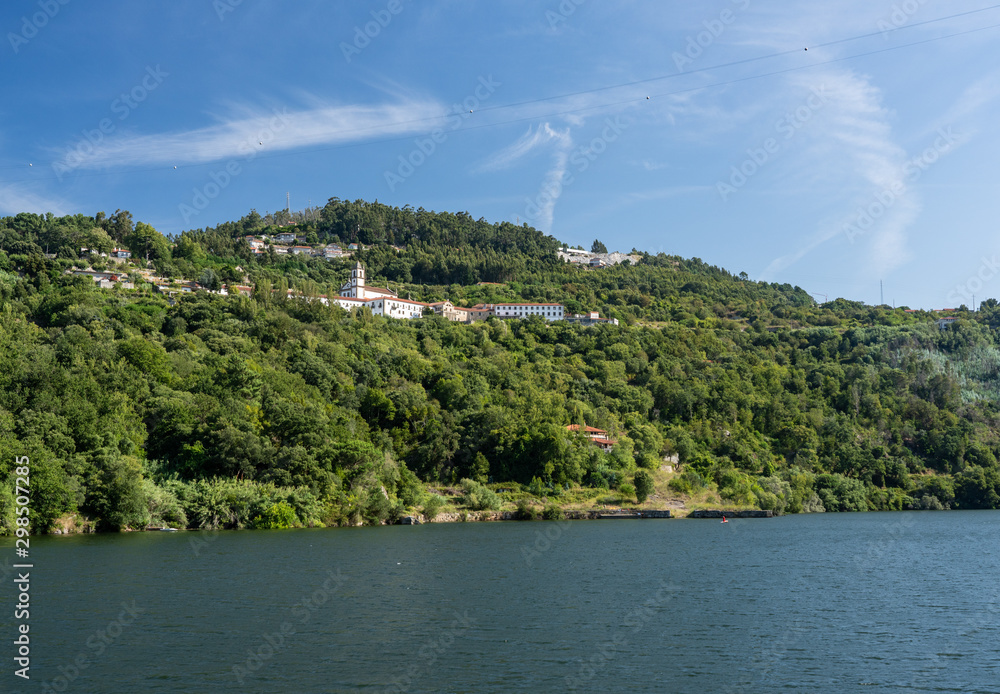 Whitewashed old Alpendurada convent on the banks of the River Douro in Portugal Whitewashed old Alpendurada convent on the banks of the River Douro in Portugal