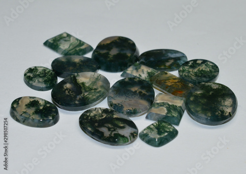 Agate cabochon cut gemstones photo