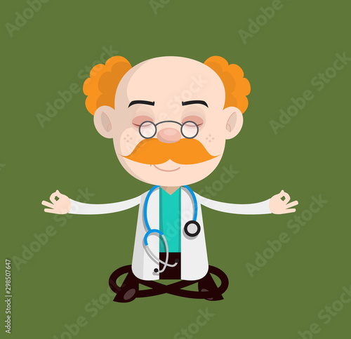 Medical Professional Doctor - Doing Meditation