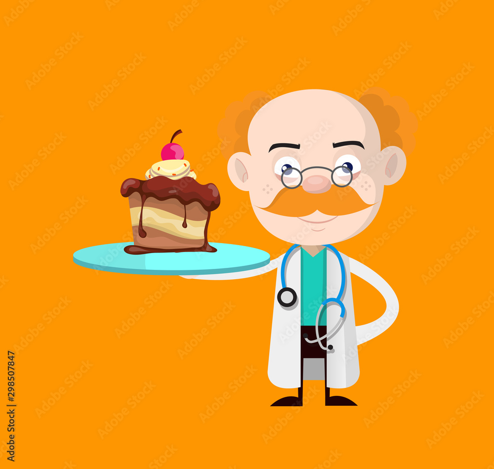 Medical Professional Doctor - Presenting a Cake