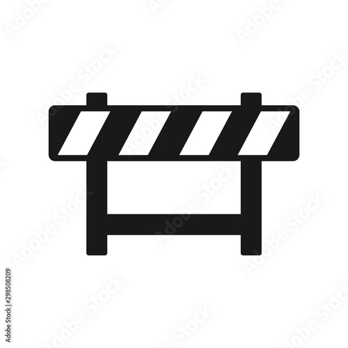 Roadblock icon vector image. road safety icon