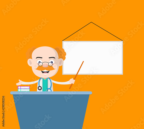 Medical Professional Doctor - Presenting on White Board
