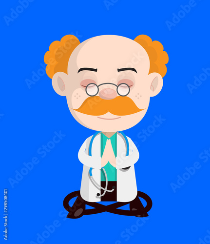 Medical Professional Doctor - Sitting and Praying