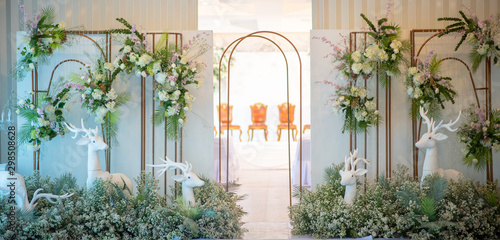 Flowers or scenes for photography at an Asian wedding