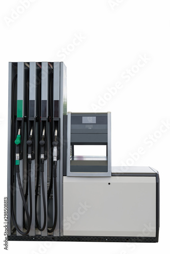 Petrol station isolated on white background. Fuel pump.