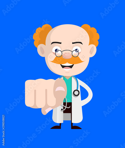 Medical Professional Doctor - Laughing and Pointing