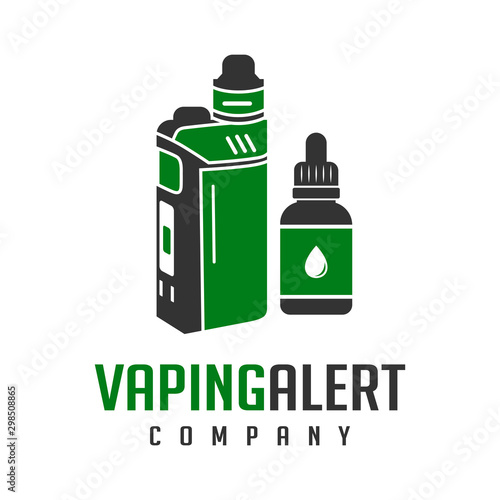 electric vape and oil logo design