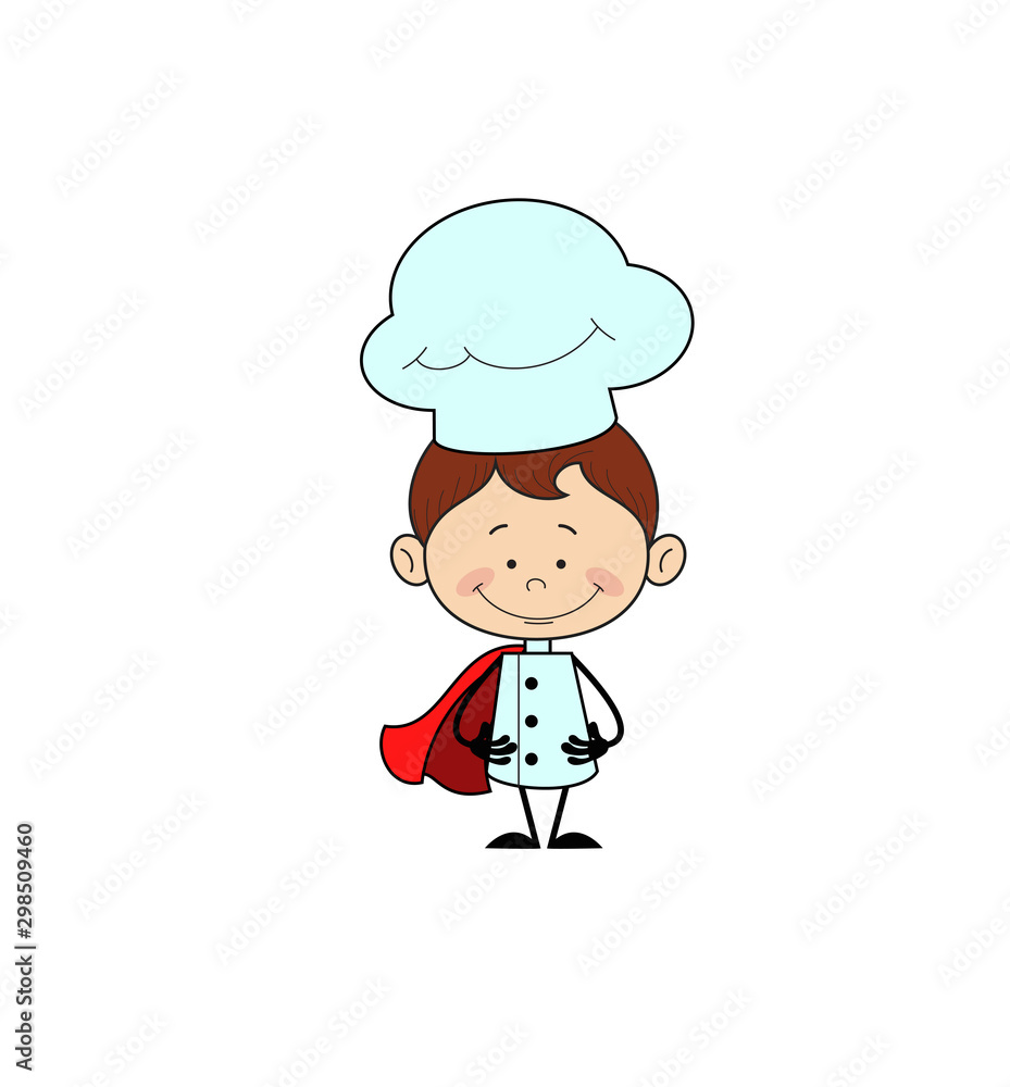 Kitchen Character Chef - In Super Hero Costume Kitchen Character Chef - In Super Hero Costume