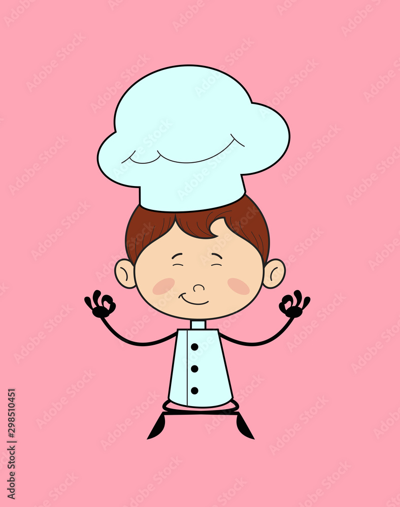 Kitchen Character Chef - Doing Meditation Kitchen Character Chef - Doing Meditation