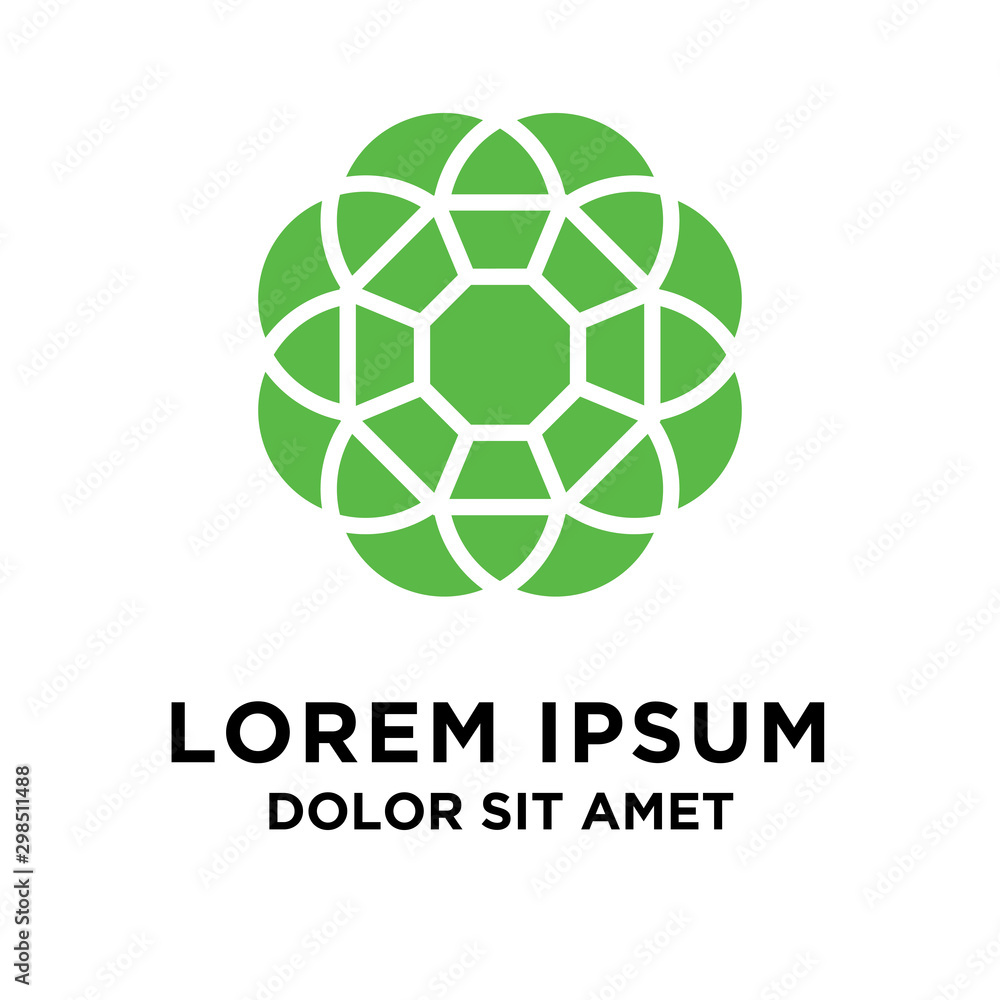 Obraz premium Abstract floral logo design template.