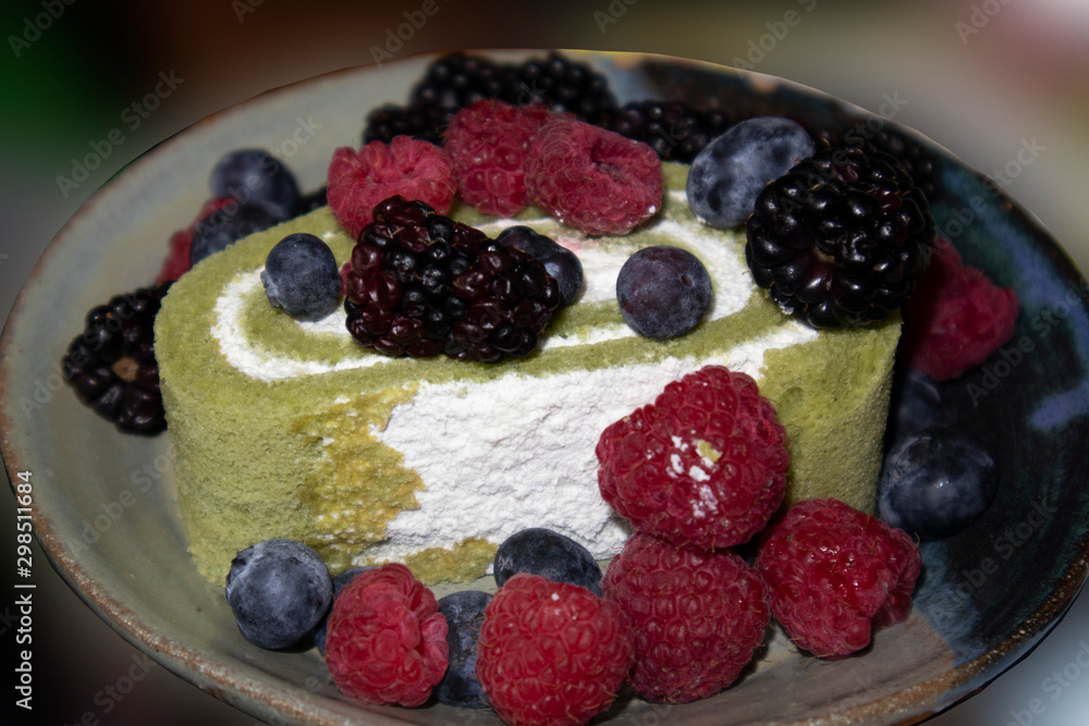 cake roll with berries fruit cake roll with berries fruit