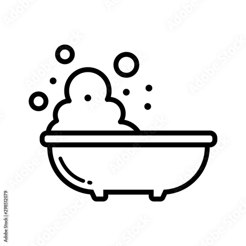 bathtub - bathroom icon vector design template