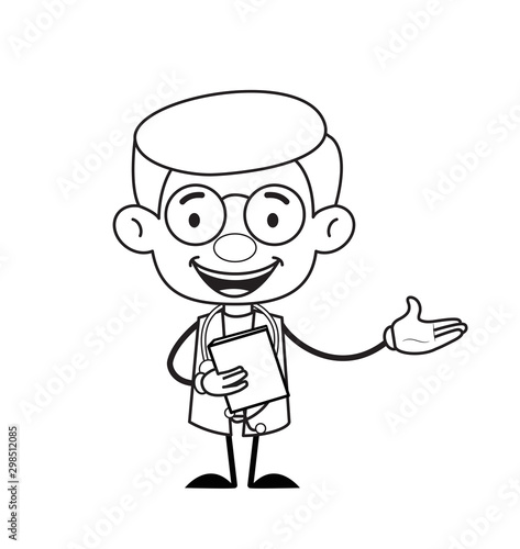Gynecologist Doctor - Holding a Book and Presenting