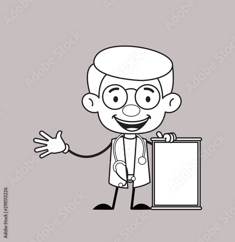 Gynecologist Doctor - Joyfully Presenting a Blank  Board