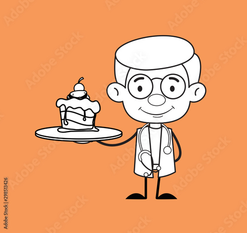 Gynecologist Doctor - Presenting a Cake