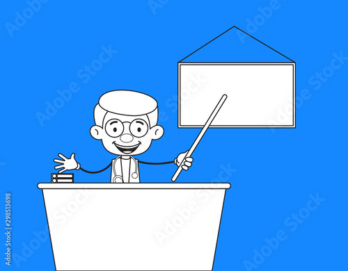 Gynecologist Doctor - Presenting on White Board