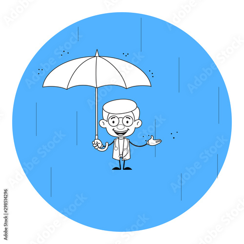 Gynecologist Doctor - Standing in Rain with Umbrella