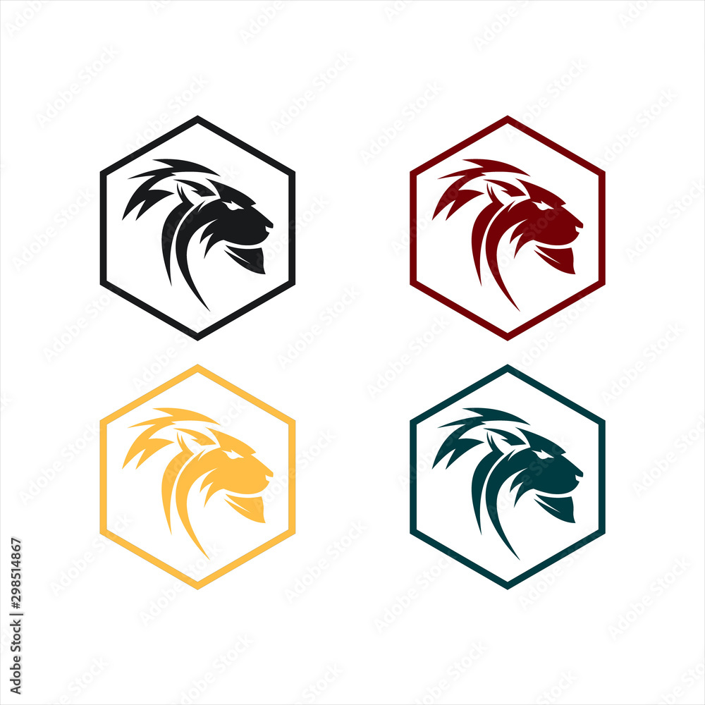 Lion Head Vector Icon Logo Template Lion Head Vector Icon Logo Template