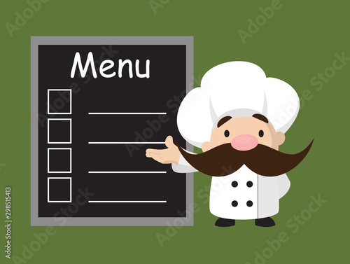 Funny Short Chef - Presenting Menu List