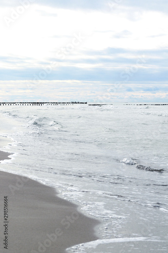 Baltic sea coast  minimalistic beach background