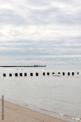 Fototapeta Naklejka Na Ścianę i Meble -  Baltic sea coast, minimalistic beach background