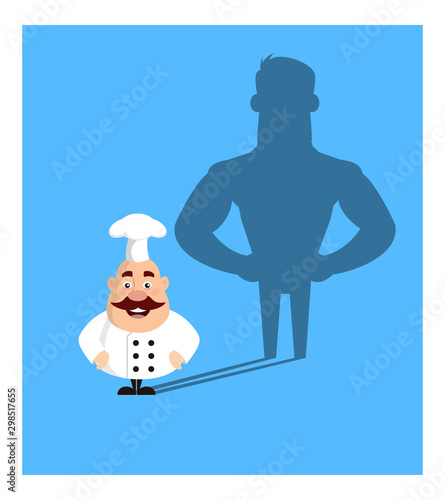 Fat Funny Chef - Standing in Positive Attitude