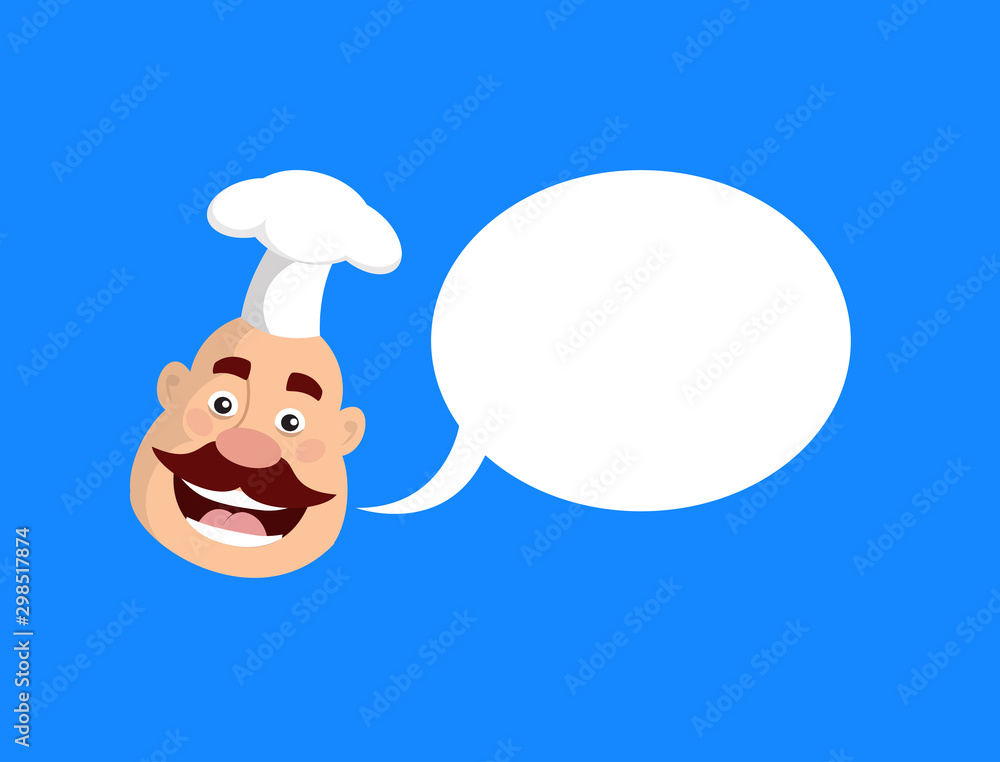 Fat Funny Chef - with Speech Bubble Fat Funny Chef - with Speech Bubble
