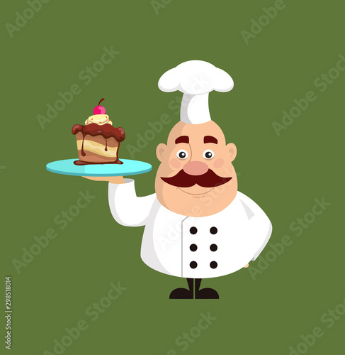 Fat Funny Chef - Presenting a Cake