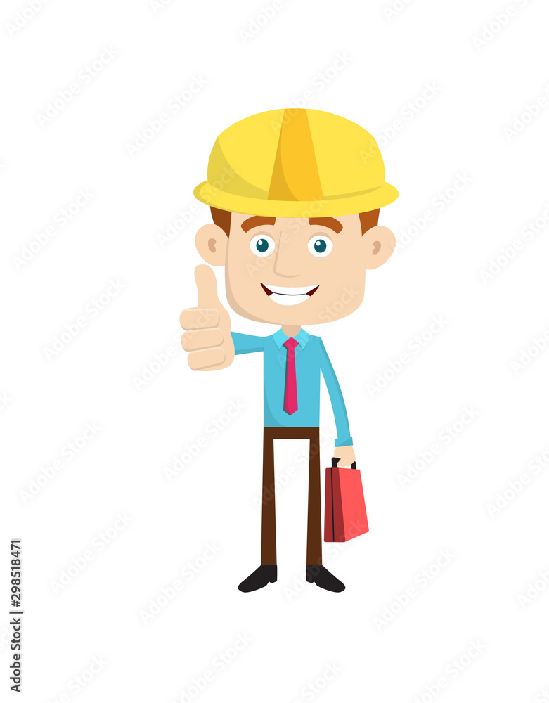 Engineer Builder Architect - Showing a Thumb Up Engineer Builder Architect - Showing a Thumb Up