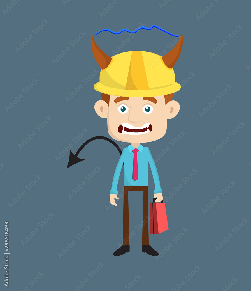 Engineer Builder Architect - Standing in Angry Mood
