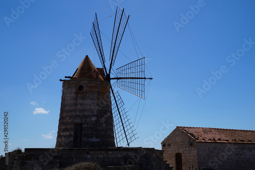 ancient windmill in Sicily