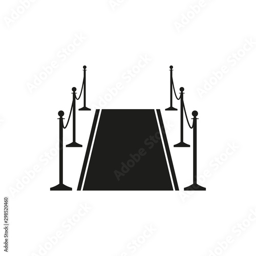 Red carpet icon. Simple vector illustration on white background