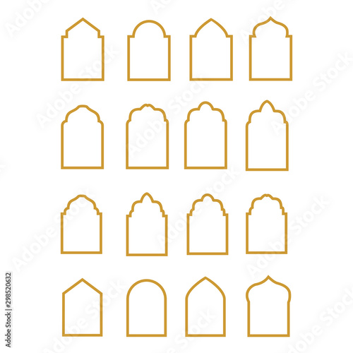 islamic window icon vector design symbol