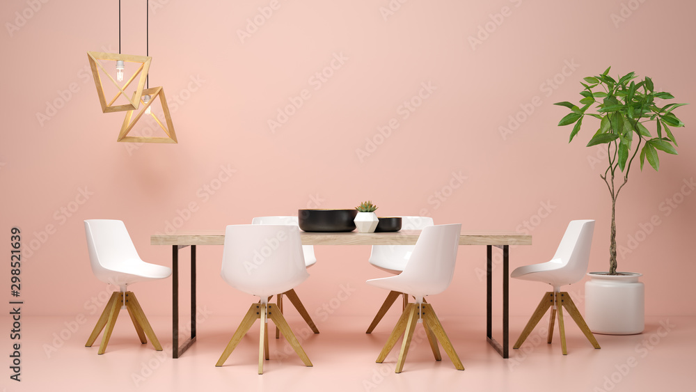 Fototapeta premium Interior of modern living room 3D rendering