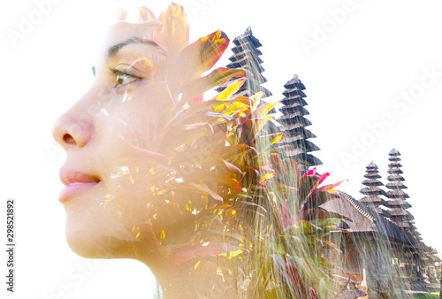 Double exposure of young fe...