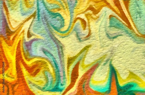 Abstract psychedelic marble background. Colorful texture pattern. Bright and warm drawing.