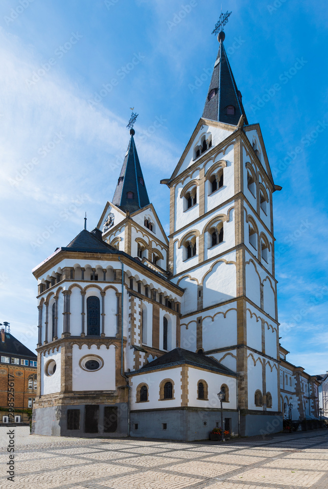 The romanic St. Severus church of 1236 in Boppard, Rhineland-Palatinate, Germany, Europe