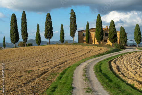 Krajobraz w Toskanii we Włoszech