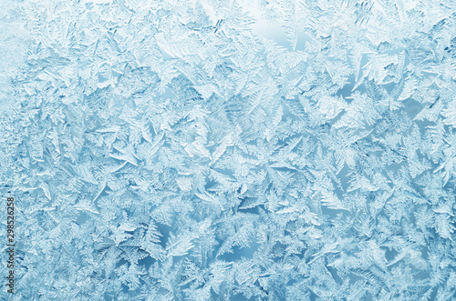 Fotografie, Obraz Abstract frosty pattern on glass, background texture