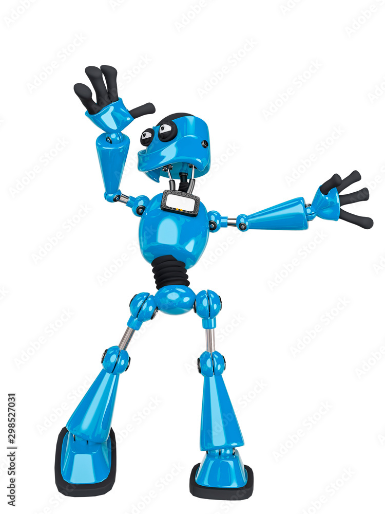 Fototapeta premium robot cartoon dancing
