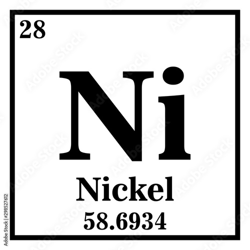 Nickel Periodic Table of the Elements Vector illustration eps 10