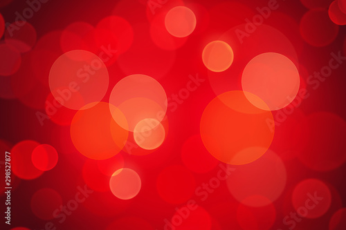 Abstract bokeh on red background for decoration 