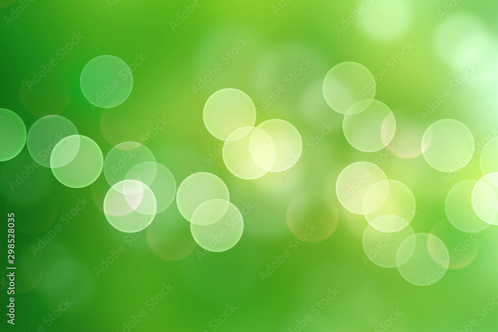 Obraz premium Abstract green bokeh background