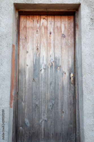 Wooden door in an old house